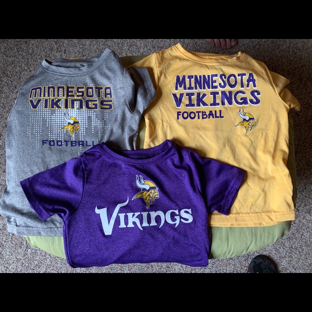 MN Vikings toddler tshirts set of 3